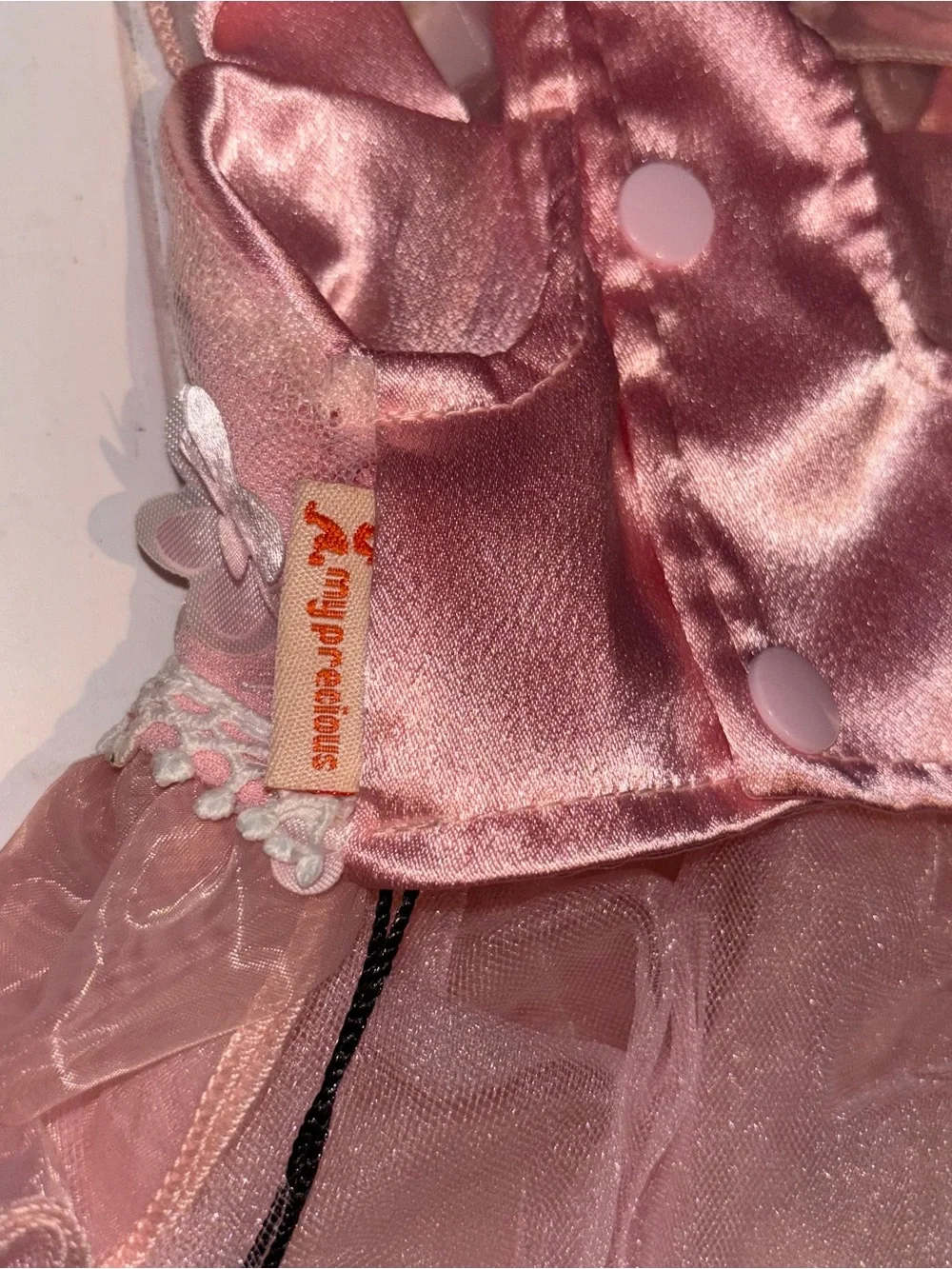 Dog Pink Floral Tulle Pet Dress with Bow XS